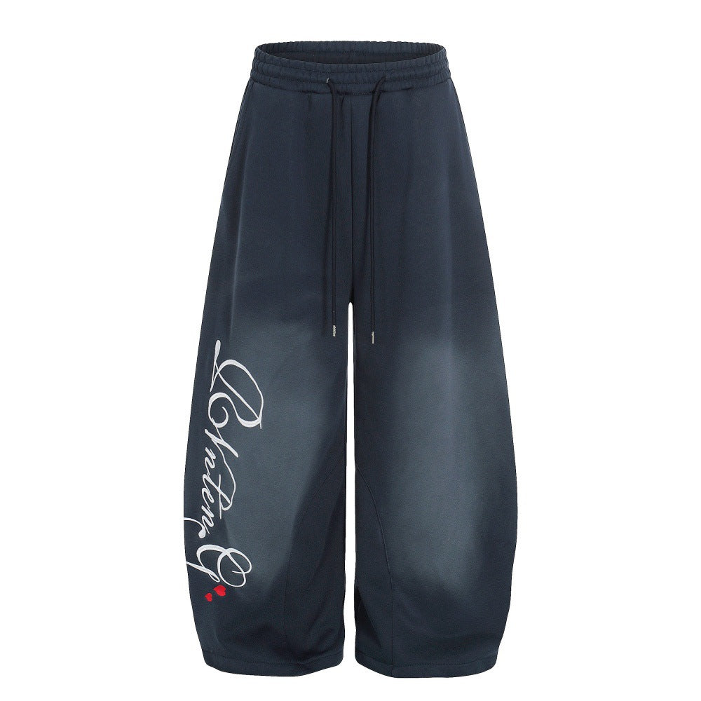 Velvet curved knife sweatpants