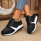 Lace Up Wedge Sneakers
