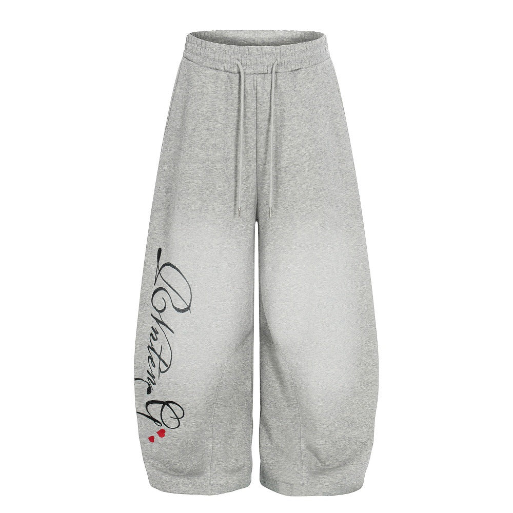 Velvet curved knife sweatpants