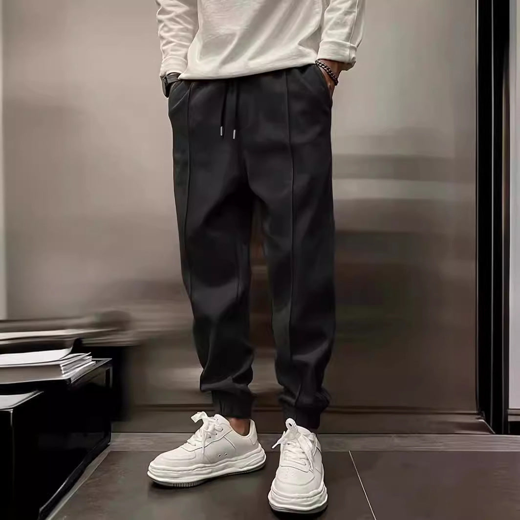 Thick ankle drawstring men's sweatpants