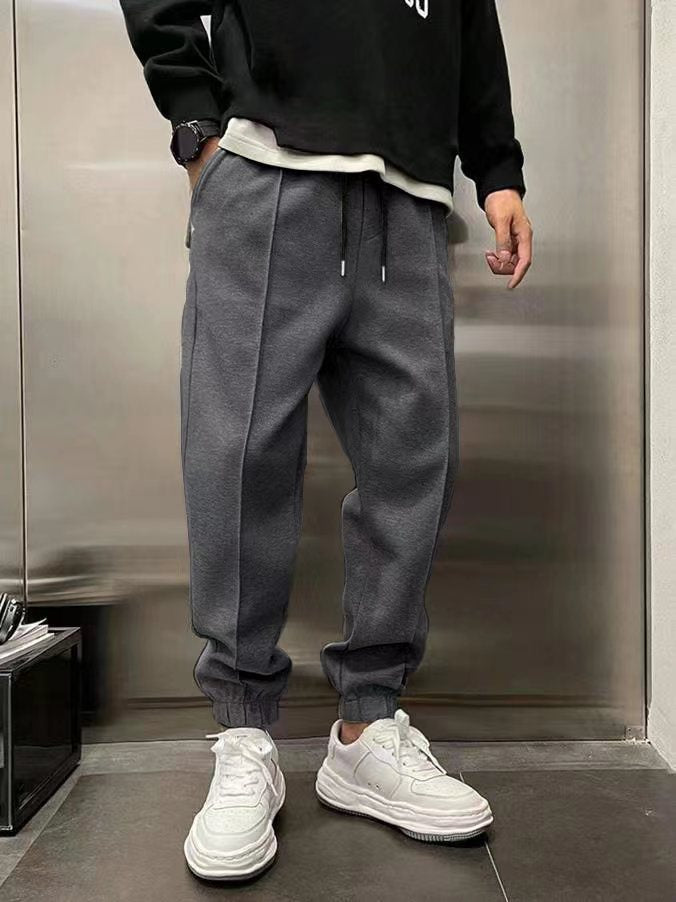 Thick ankle drawstring men's sweatpants