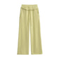 Elastic waistband drawstring sweatpants