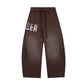 Letter printed curved knife sweatpants