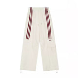 Striped wide leg sweatpants