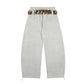 Bent knife and velvet sweatpants