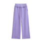 Elastic waistband drawstring sweatpants