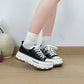 Lace-Up Canvas Platform Sneakers