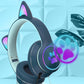 AKZ-022 RGB Luminous Cat Ear Headset Wired Headset Gaming Computer Learning Headset