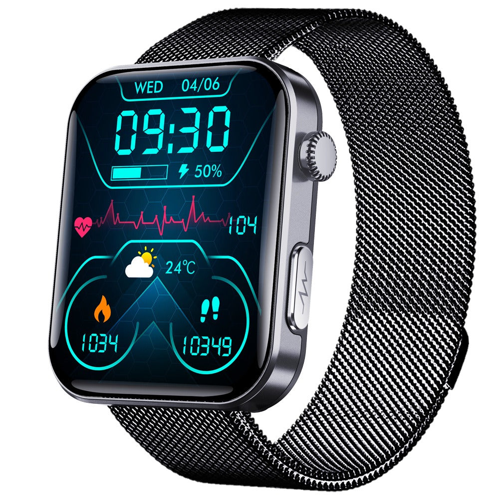 F300 smartwatch ECG electrocardiogram monitoring SOS fall alarm blood glucose