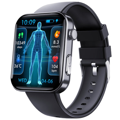 F300 smartwatch ECG electrocardiogram monitoring SOS fall alarm blood glucose