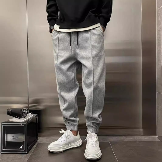 Thick ankle drawstring men's sweatpants